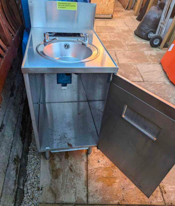 Steel Hand Wash Sink And Cupboard For Sale