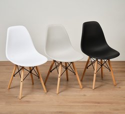 New 22x Cafe/Dining Chairs In White, Black And Grey For Sale