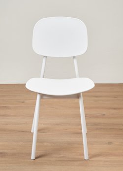 8x White Cafe/Dining Chairs For Sale