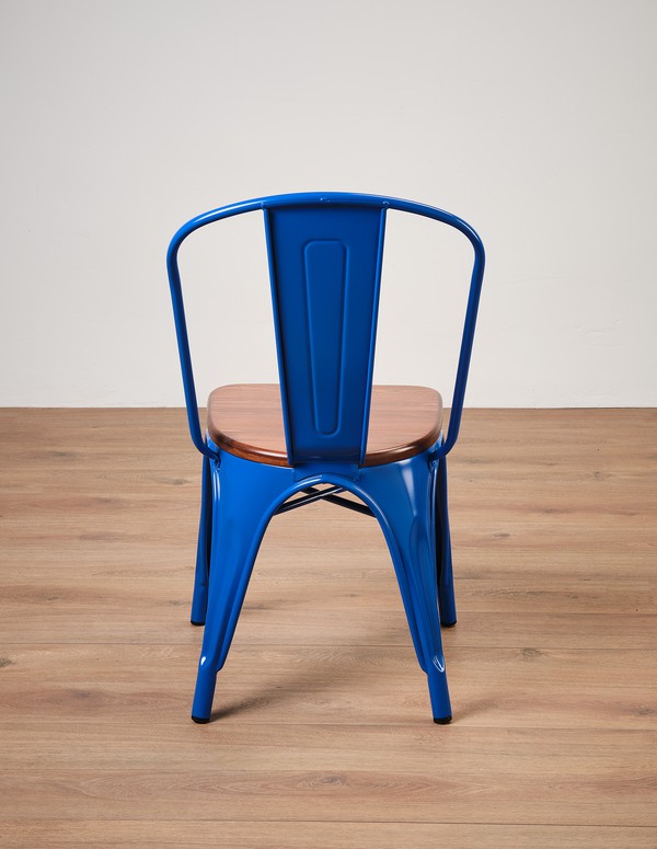 New 20x Tolix Style Chairs In Blue