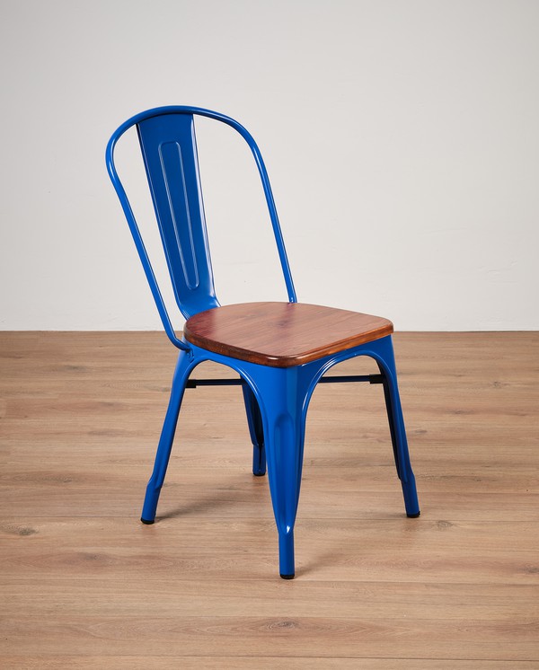 New 20x Tolix Style Chairs In Blue For Sale