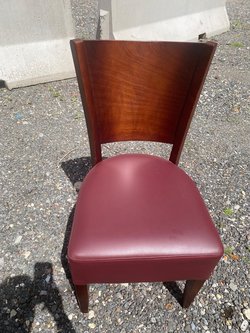 Dining Chairs with Curved Wooden Backrest