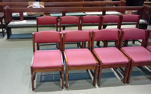 22x Wooden Church Chairs