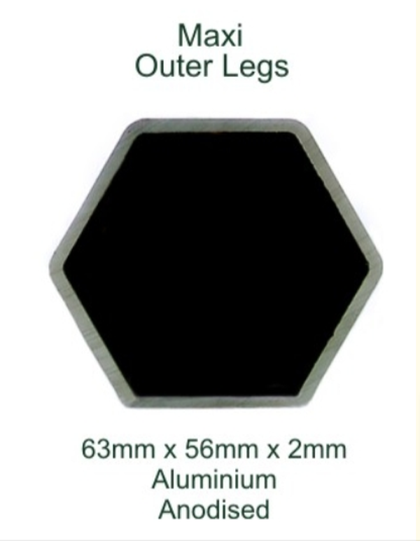 Octagonal legs profile 63mm x 56mm x 2mm