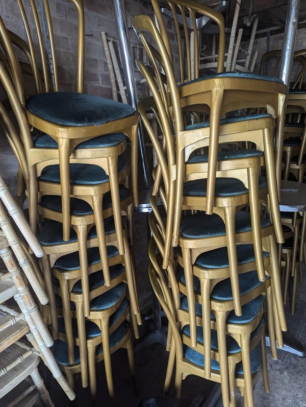 Stackable Gold Gala Chairs