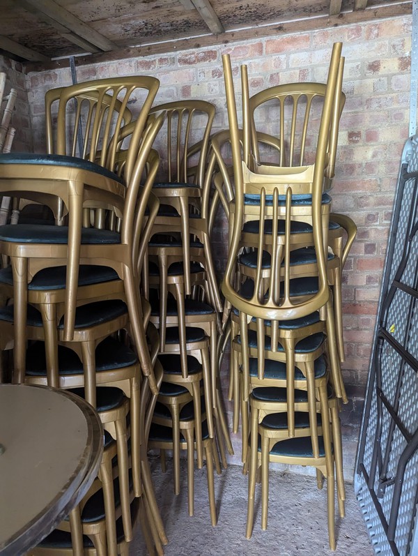 Stacking Gold Gala Chairs