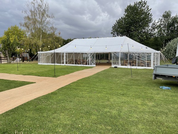 Marquee with window walls