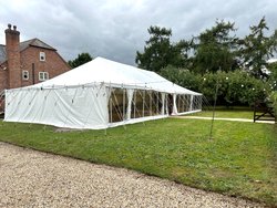 30ft x 70ft marquee with lining for sale