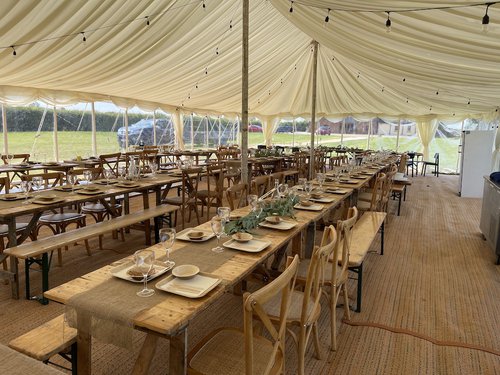 Ivory lining 30ft wide in 15ft middles Ivory lining 30ft wide in 15ft middles
