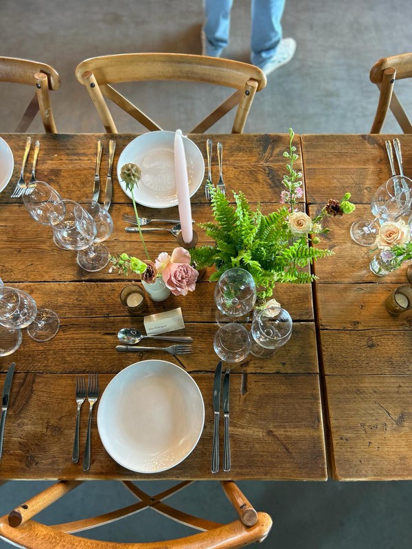 Rustic Reclaimed Folding Rustic Trestle Tables