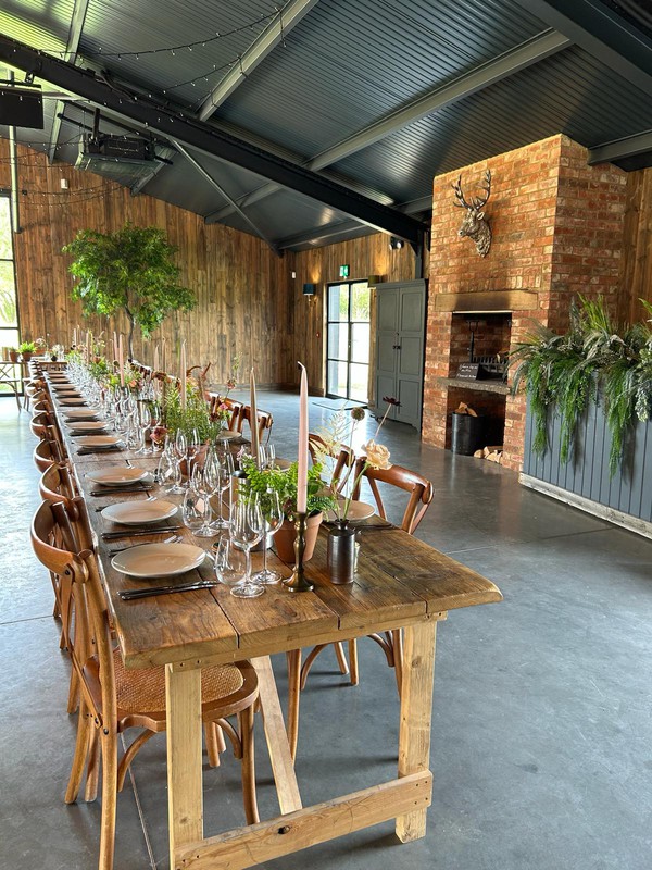 Reclaimed Folding Rustic Trestle Table for Rustic Weddings