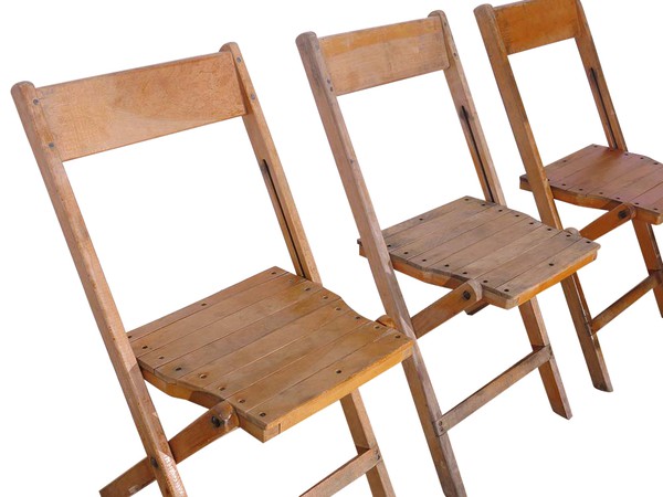 Secondhand Vintage American Wooden Folding Event Chairs