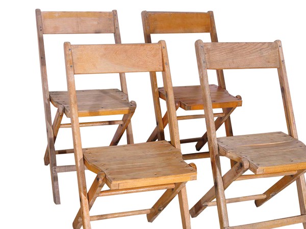 Vintage American Wooden Folding Event Chairs