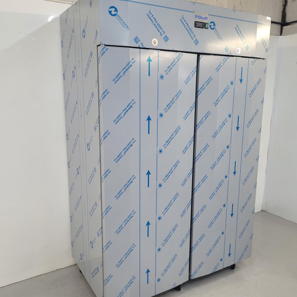 Double Stainless Door Upright Fridge