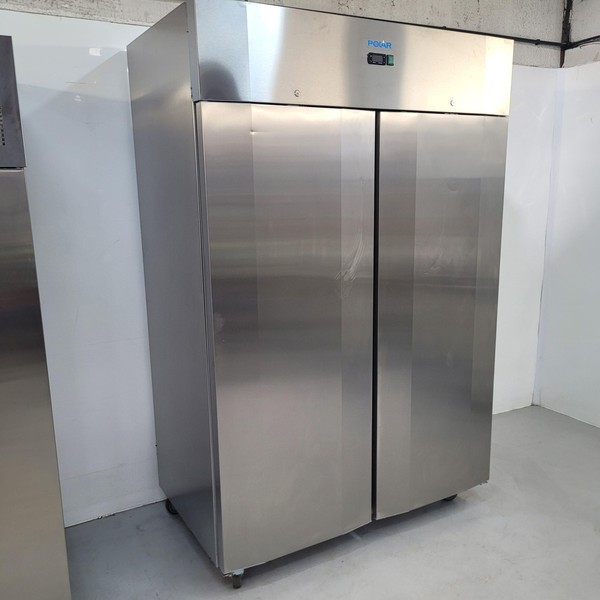 Ex Demo Polar Double Stainless Door Upright Fridge 1400 Litre UA032