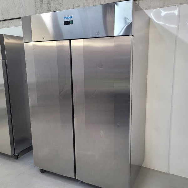 Polar Double Stainless Door Upright Fridge