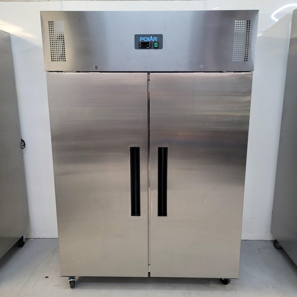 New B Grade Polar Double Stainless Door Upright Freezer