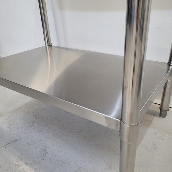 New B Grade Diaminox Stainless Table with Shelf 90cm Wide For Sale