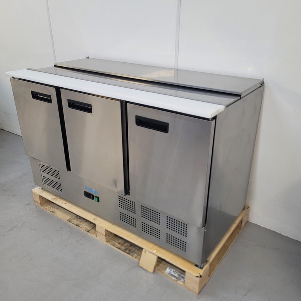 B Grade Polar Triple Door Saladette Fridge