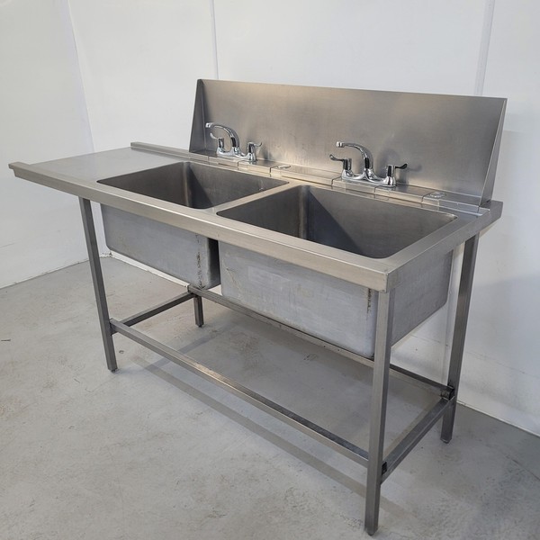 Commercial double bowl sink for sale