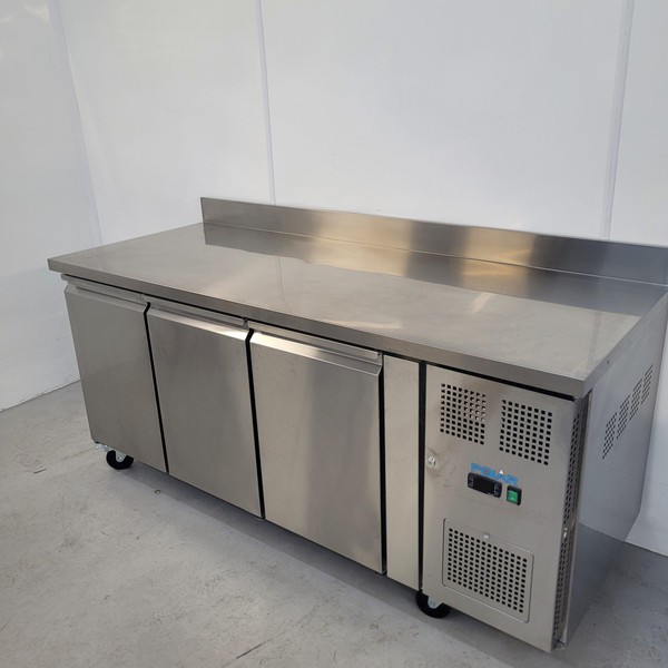 New Polar Triple Door Stainless Bench Freezer