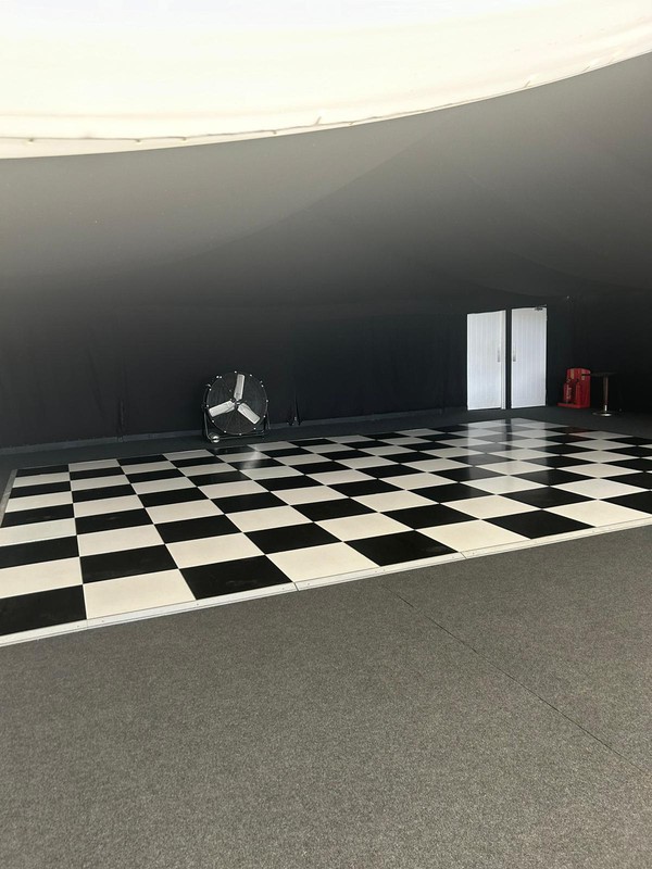 Black and white dance floor