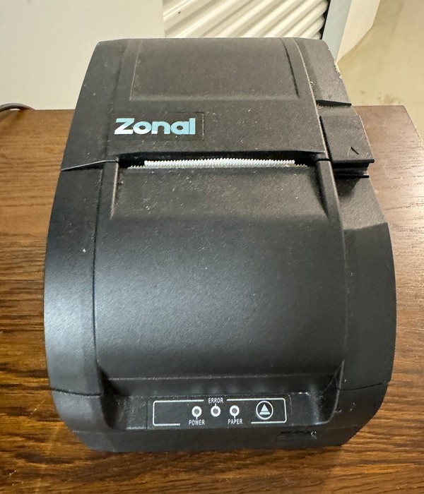 Zonal receipt printer