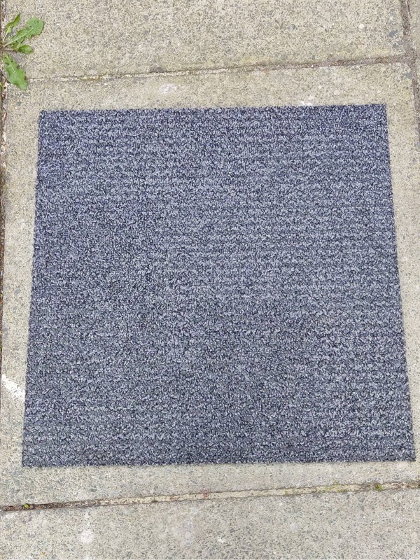 Grey carpet tiles second hand