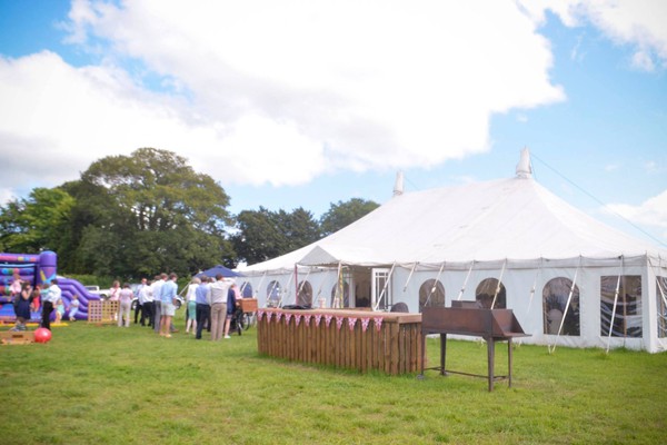 Traditional wedding marquee