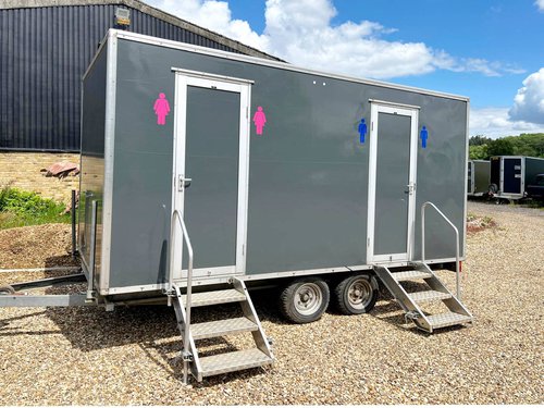 Grey 2 + 1 toilet trailer for sale Grey 2 + 1 toilet trailer for sale