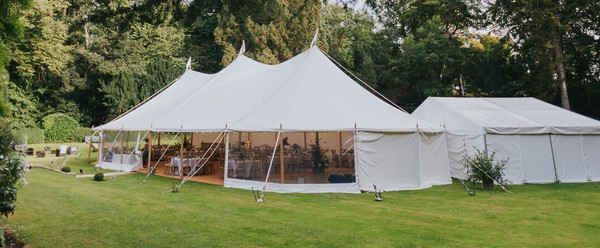 Secondhand 2x 12m x 24m Celeste (Barkers) Pole Marquee For Sale