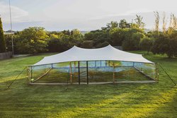 New Nomadik Stretch Tent 10,5m x 15m With Keder Window System - Sand  for sale