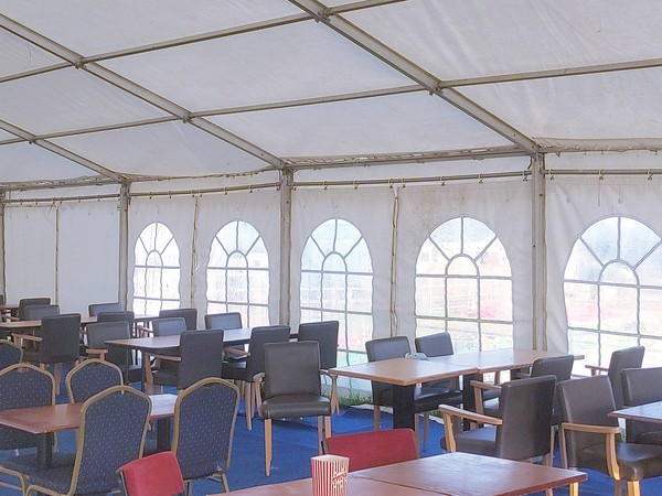 Marquee with Georgian windows