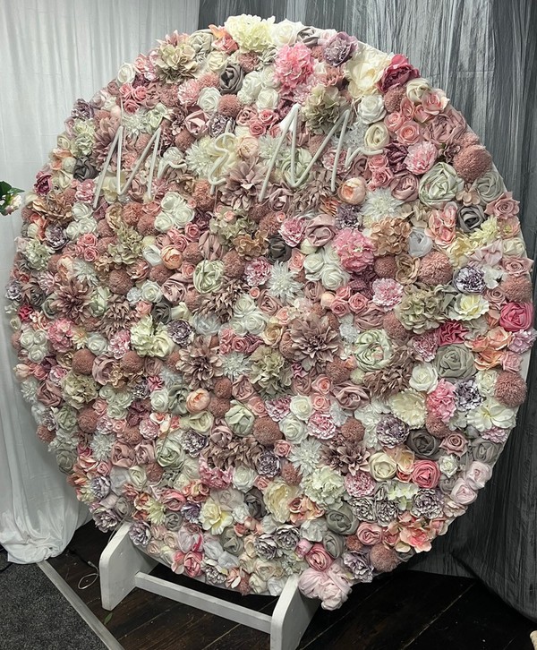 Round Flower Wall Backdrop