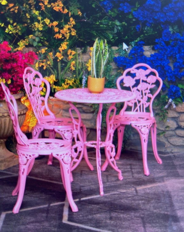 6x Candy Floss Pink Bistro Set