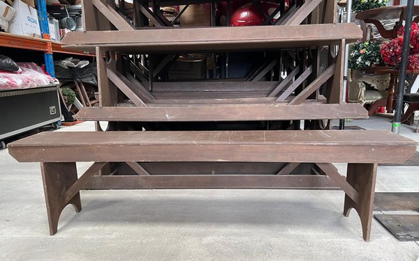 Secondhand 20x Wooden Festival Seating For Sale