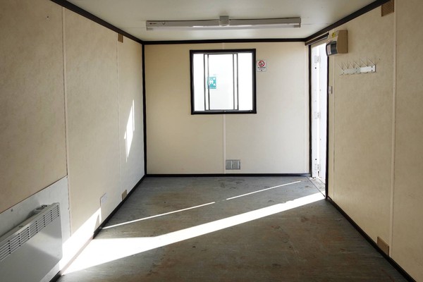 Office cabin with anti vandal doors and windows