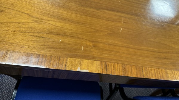late 20th-century walnut desk or dressing table by Channels London