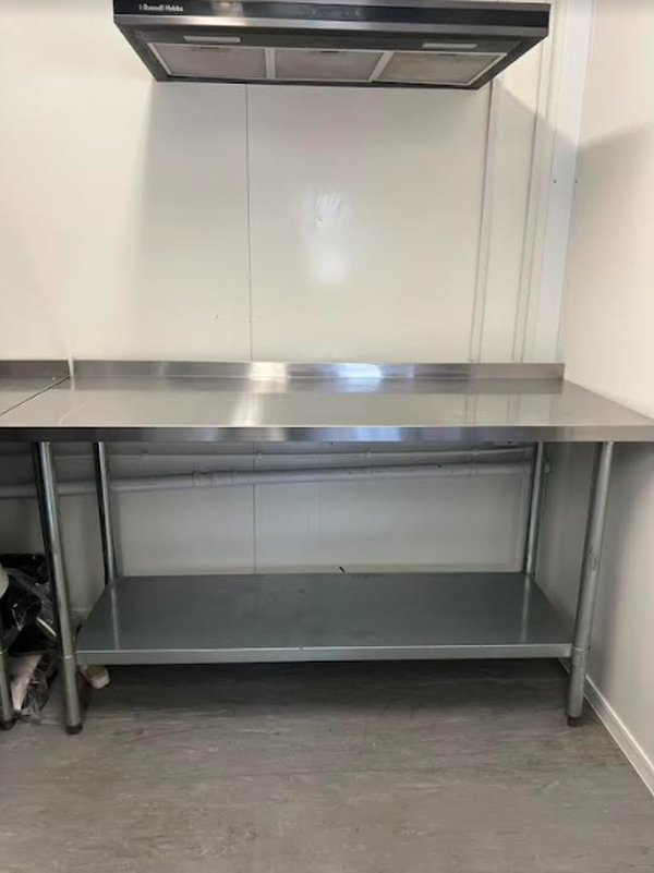 Stainless Steel Wall Table With Upstand For Sale