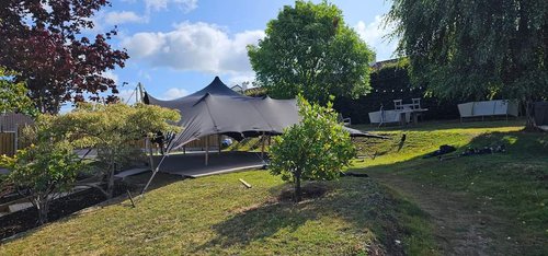 Black stretch tent roof for sale (ROI) Black stretch tent roof for sale (ROI)