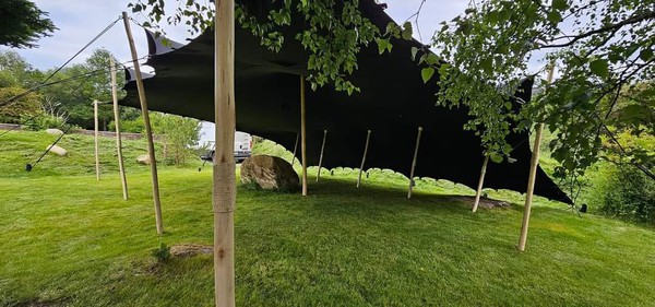 Black 10x7.5m Stretch Tent