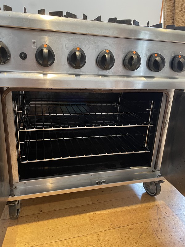 six burner Propane Gas oven on wheels