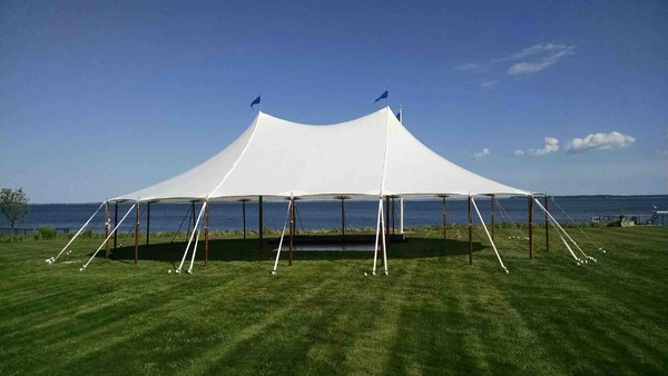 Traditional pole marquee with no walls