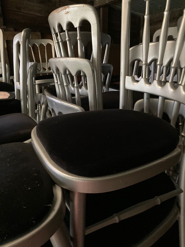 Used wooden banqueting chairs