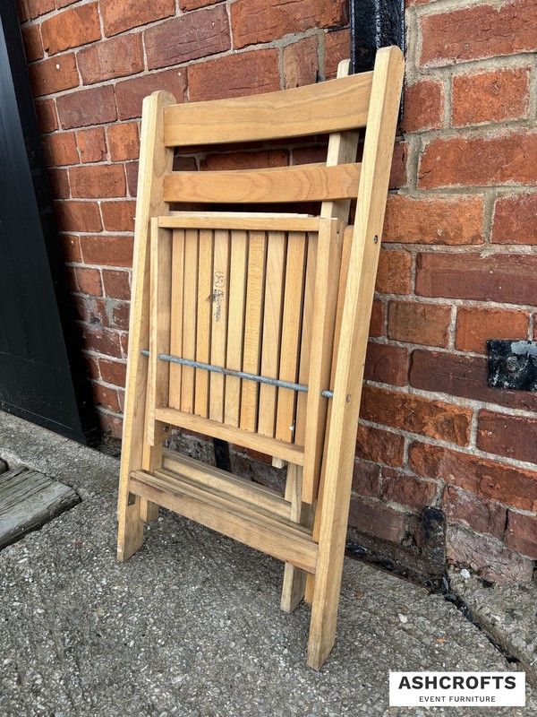 Beechwood Wooden Folding Chairs