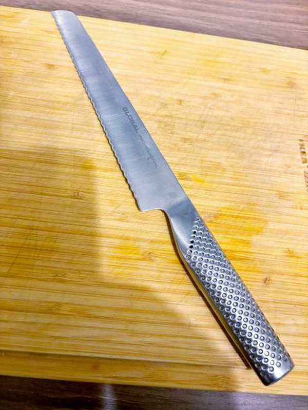 Used chef's knife by Global