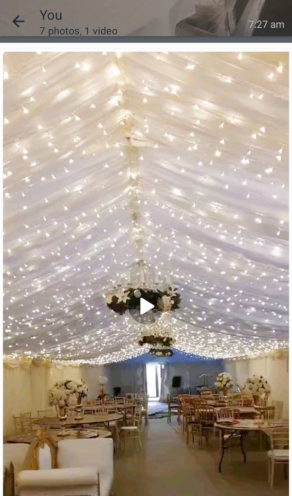 Marquee with pea lights