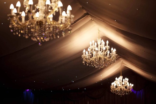 Star light lining with chandeliers