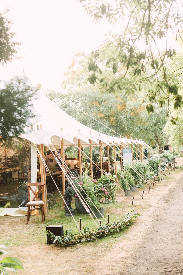 Canvas pole marquee for weddings