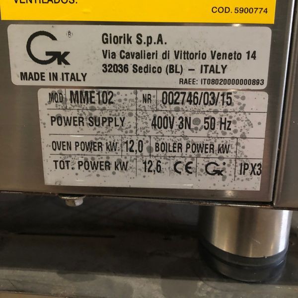 Secondhand Giorik Combi Oven With Stand